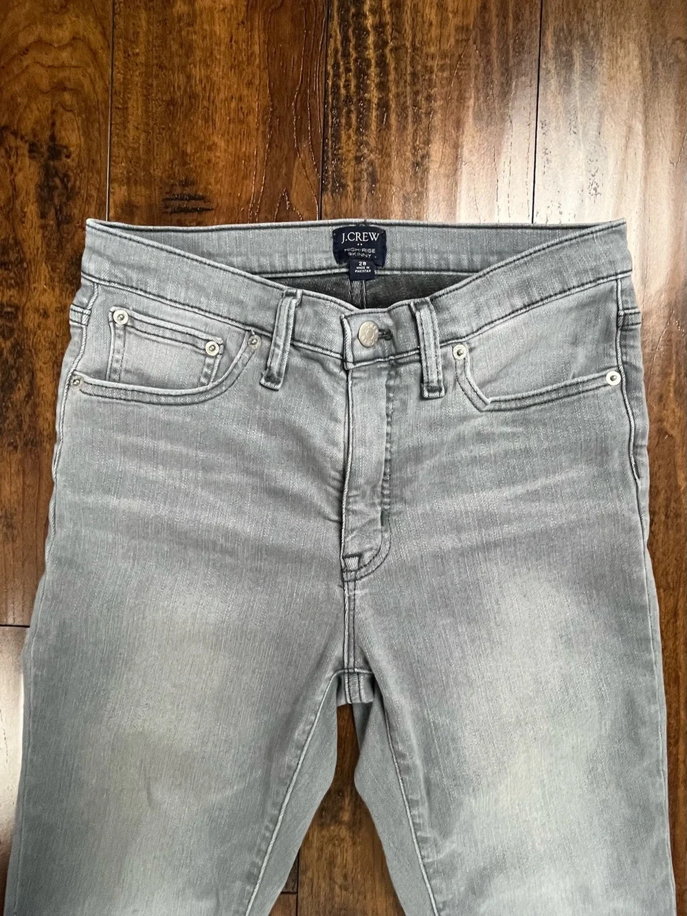 J.Crew High-Rise Skinny Jeans Gray Denim Stretch Women’s Size 28.